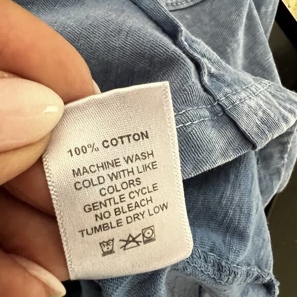 Jess & Jane Blue Lagenlook Tunic Size Large Mineral Wash Size Large Big Pockets - Picture 12 of 12